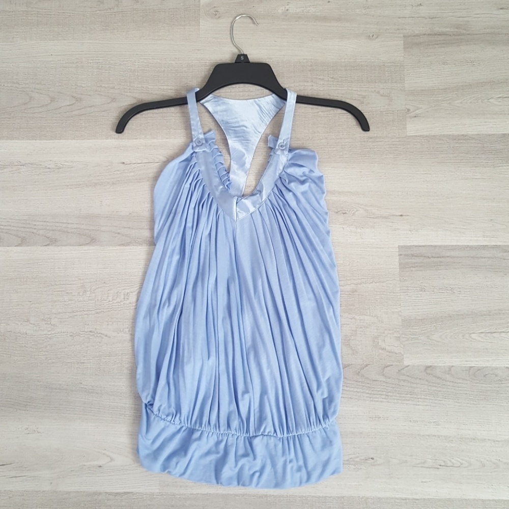 Blue halter top